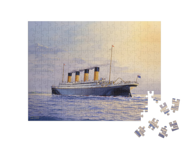 Puzzle 200 Teile „Titanic nähert sich Queenstown“