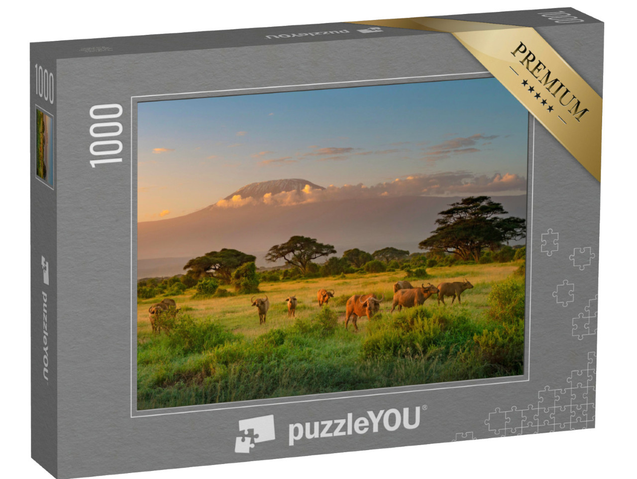 Puzzle 1000 Teile „Morgenstimmung am Kilimandscharo“