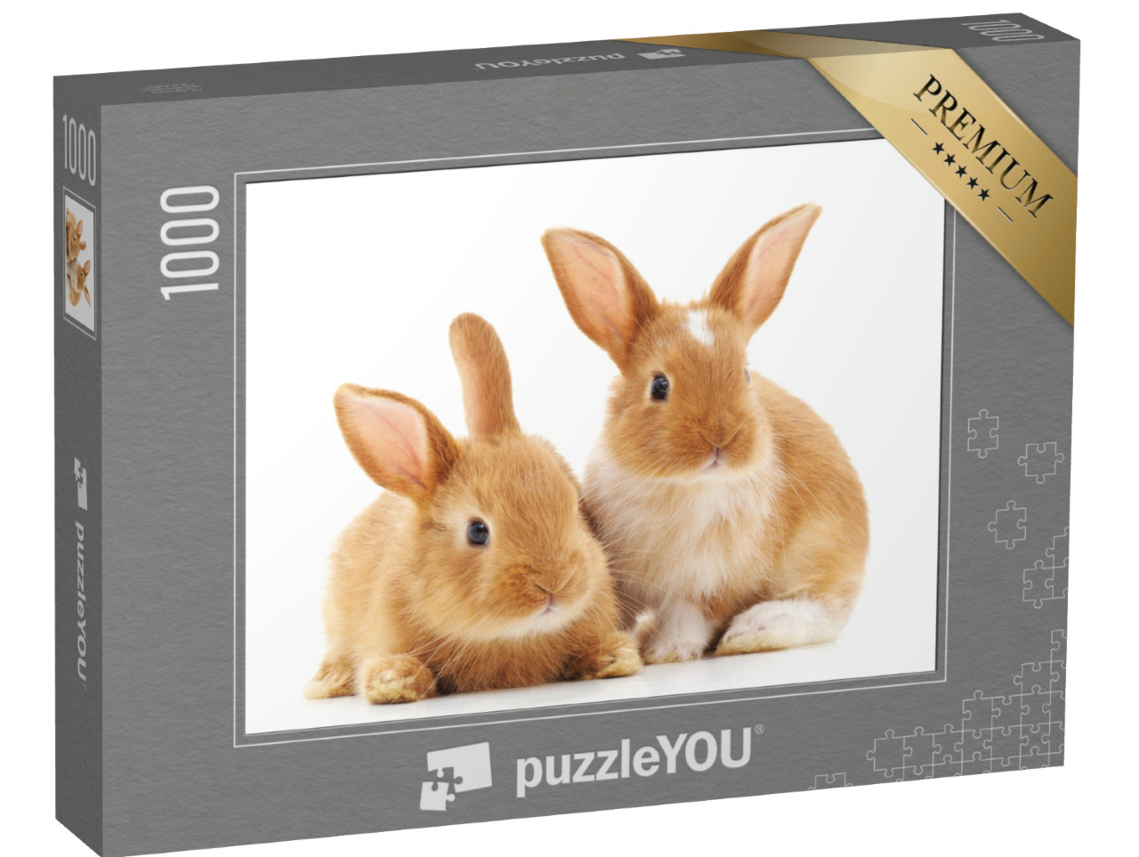 Puzzle 1000 Teile „Zwei kleine hellbraune Kaninchen“