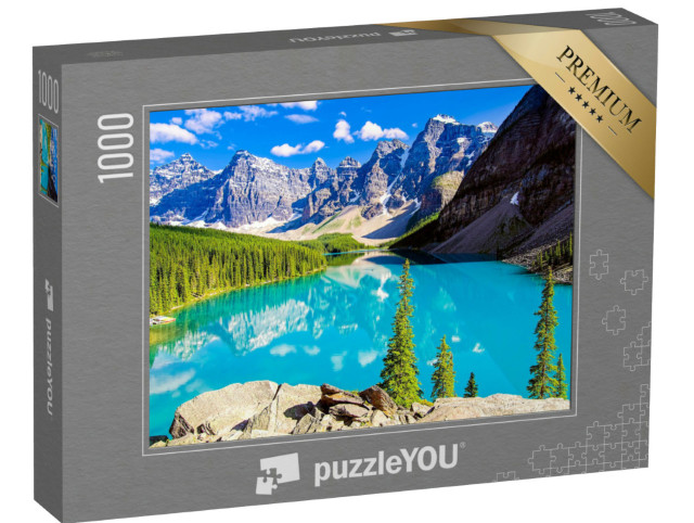 Puzzle 1000 Teile „Ein Bergsee im Naturtal im Sommer“