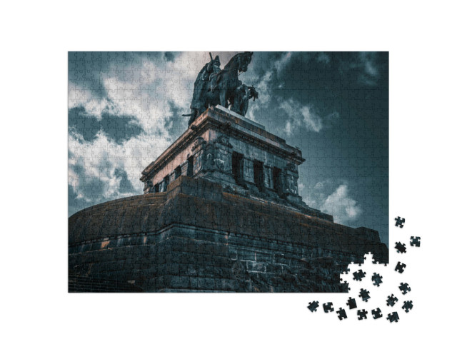 Puzzle 1000 Teile „Kaiser-Wilhelm-Statue in Koblenz, Deutschland“