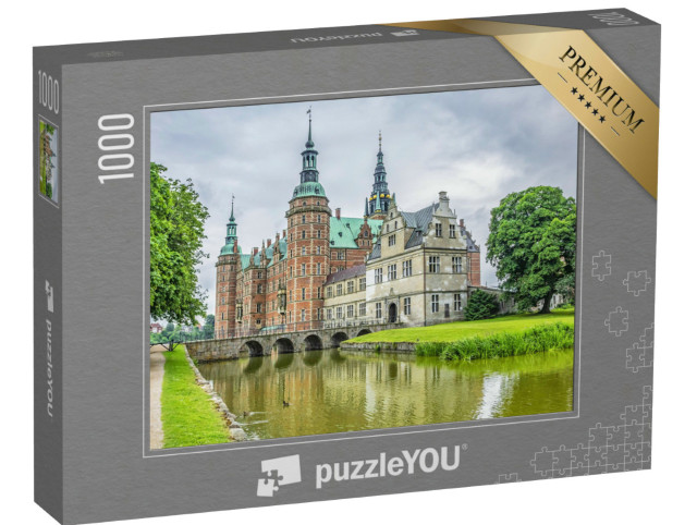 Puzzle 1000 Teile „Außenansicht von Schloss Frederiksborg in Dänemark“