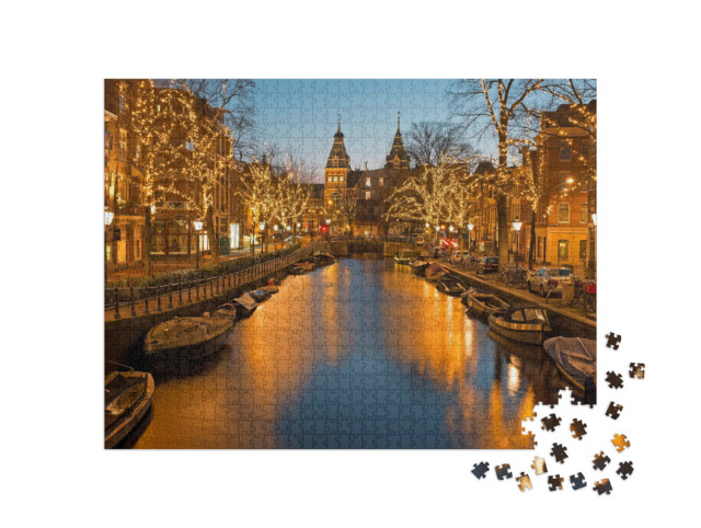 Puzzle 1000 Teile „Weihnachtszeit in Amsterdam“