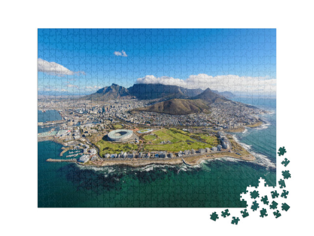 Puzzle 1000 Teile XXL „Blick vom Hubschrauber: Luftaufnahme von Kapstadt, Südafrika“