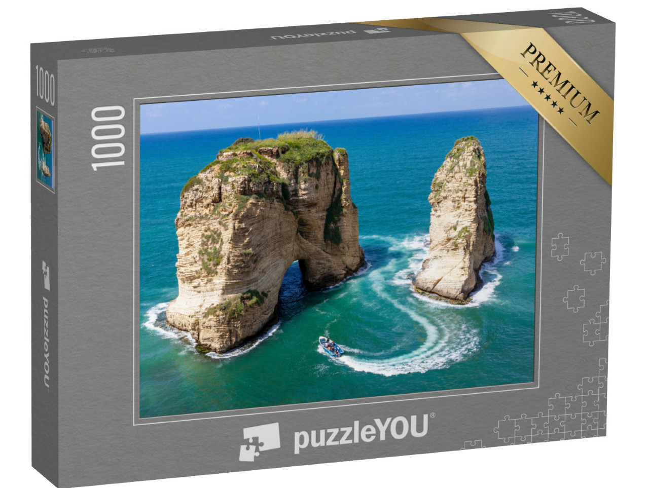 Puzzle 1000 Teile „Rouche-Felsen in Beirut, Libanon“