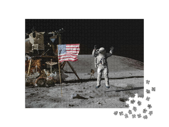 Puzzle 1000 Teile „Sprung auf dem Mond “