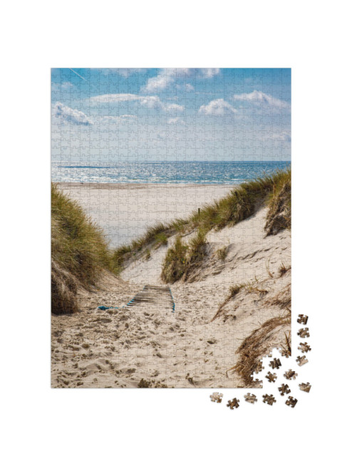 Puzzle 1000 Teile „Weg zum Strand in Amrum, Deutschland“