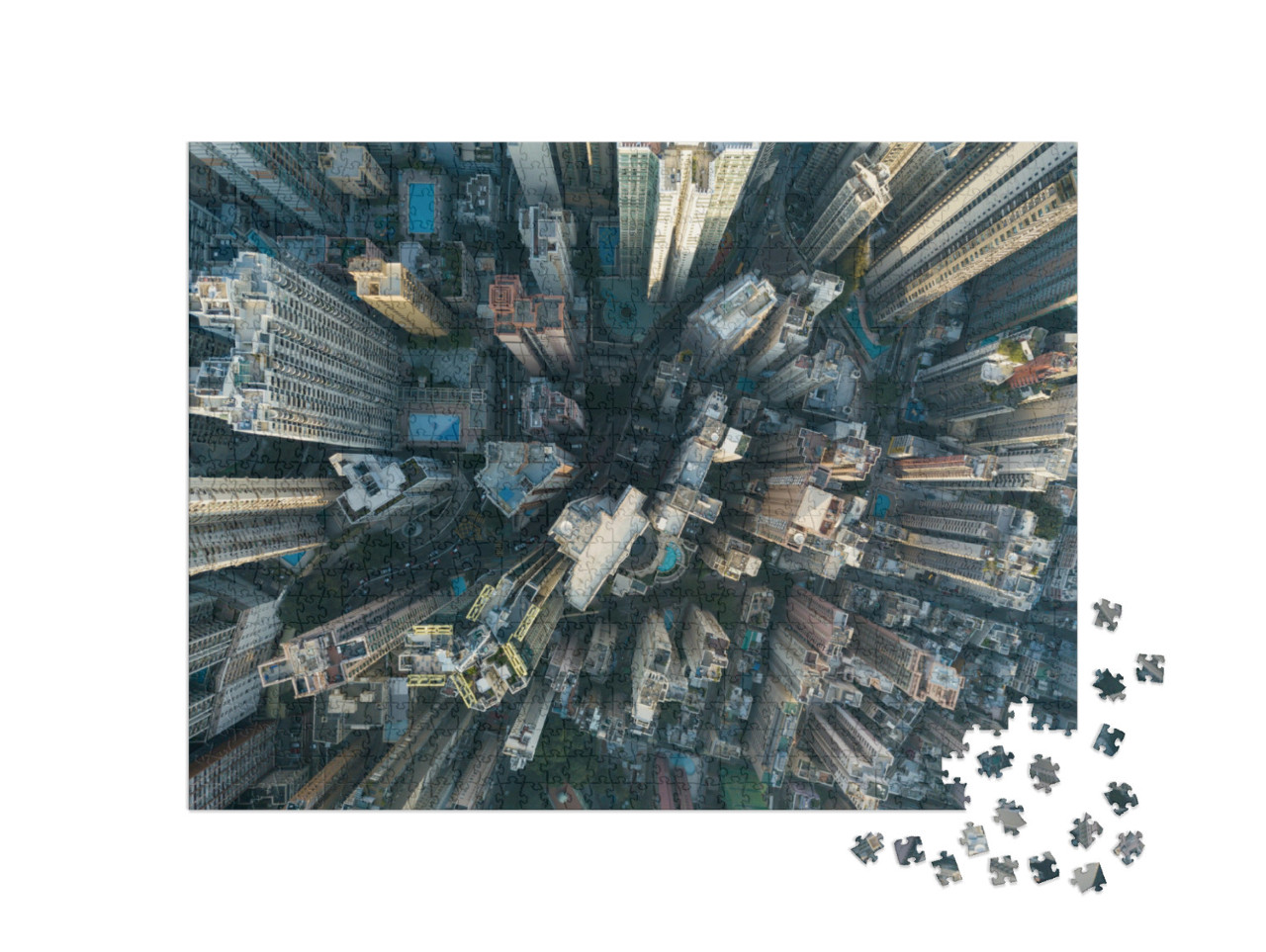 Puzzle 1000 Teile „Wolkenkratzer von Hongkong“