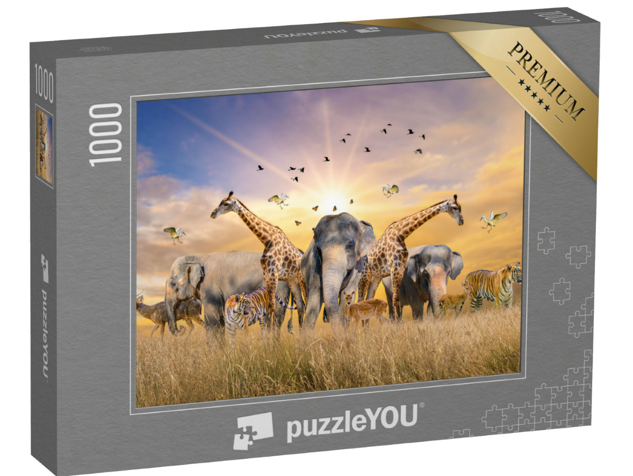 Puzzle 1000 Teile „Wilde Tiere der Wüste“