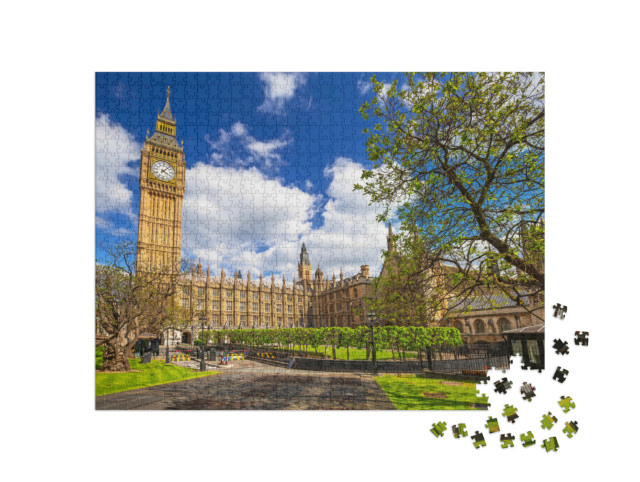 Puzzle 1000 Teile „Big Ben und der Palace of Westminster, Wahrzeichen von London“