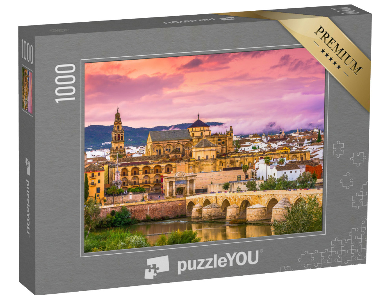 Puzzle 1000 Teile „Cordoba, Spanien an der Moschee-Kathedrale und der römischen Brücke“
