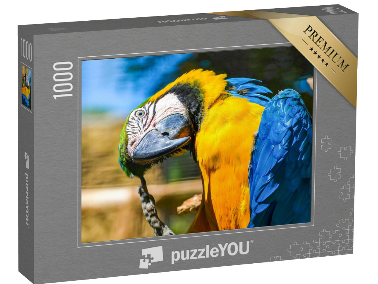 Puzzle 1000 Teile „Blau-gelber Ara“