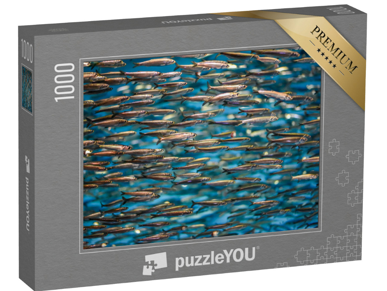 Puzzle 1000 Teile „Ein Schwarm Sardellen“