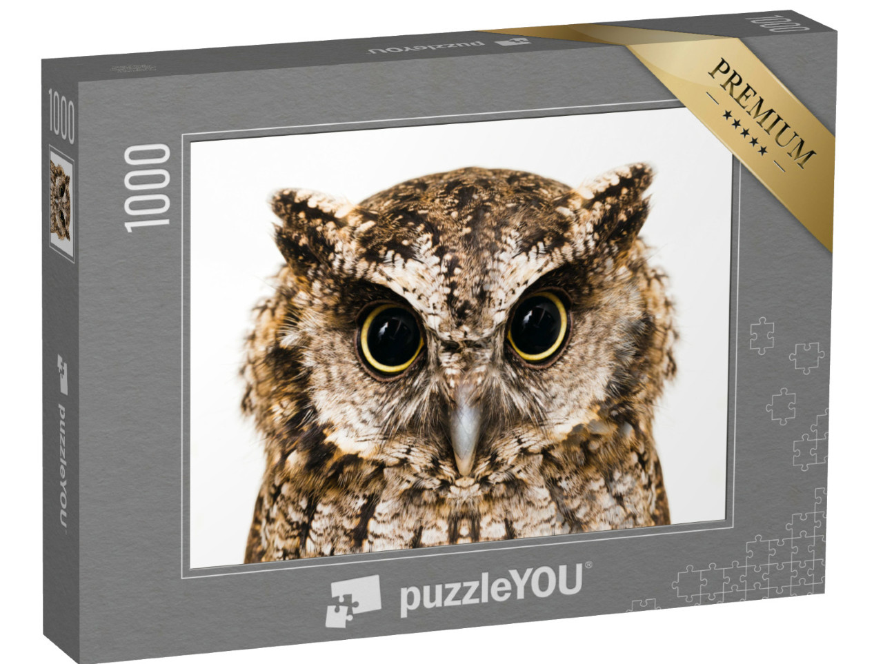 Puzzle 1000 Teile „Foto einer Eule, Makro-Aufnahme“