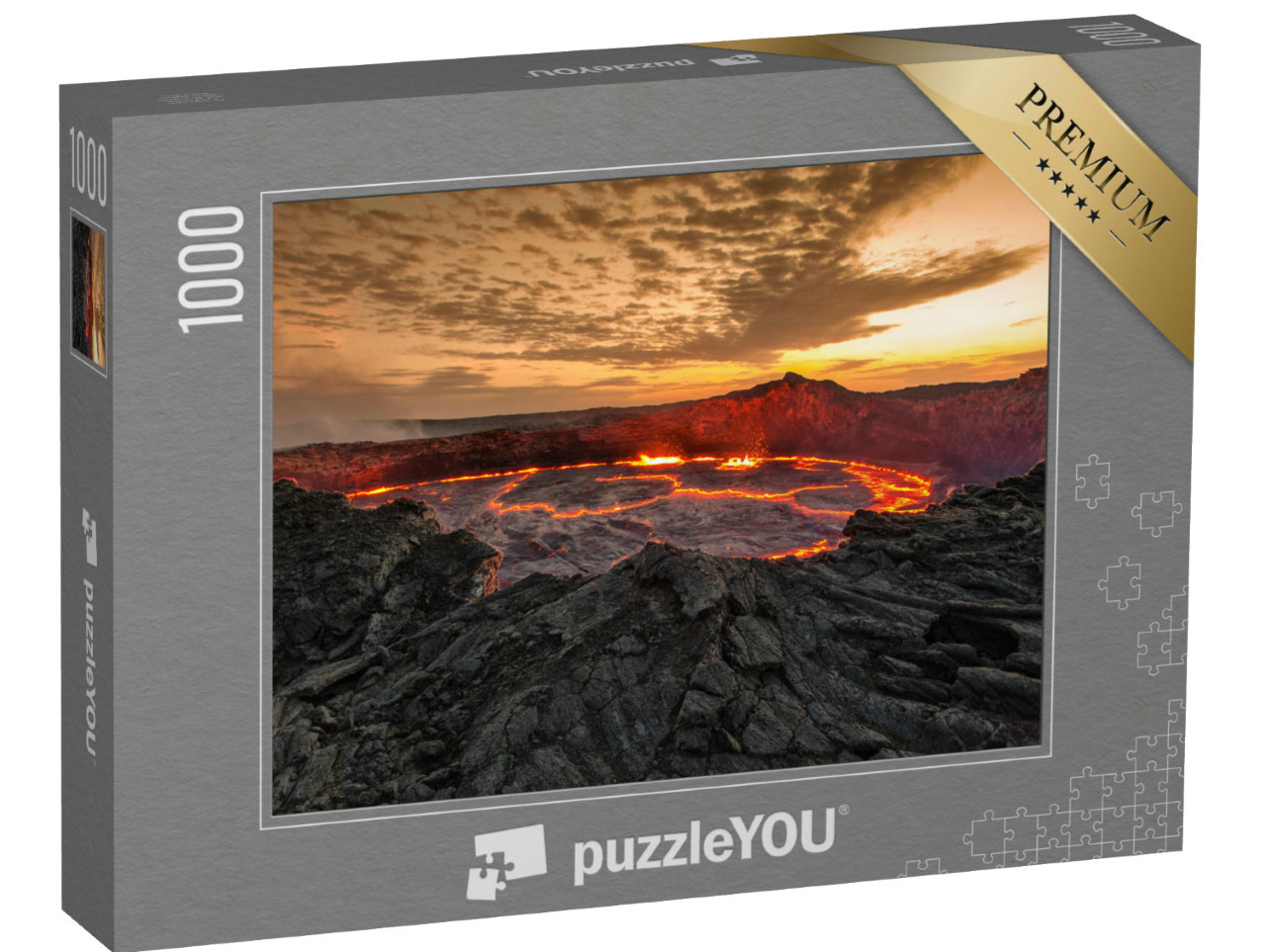 Puzzle 1000 Teile „Vulkan Erta Ale in Äthiopien“