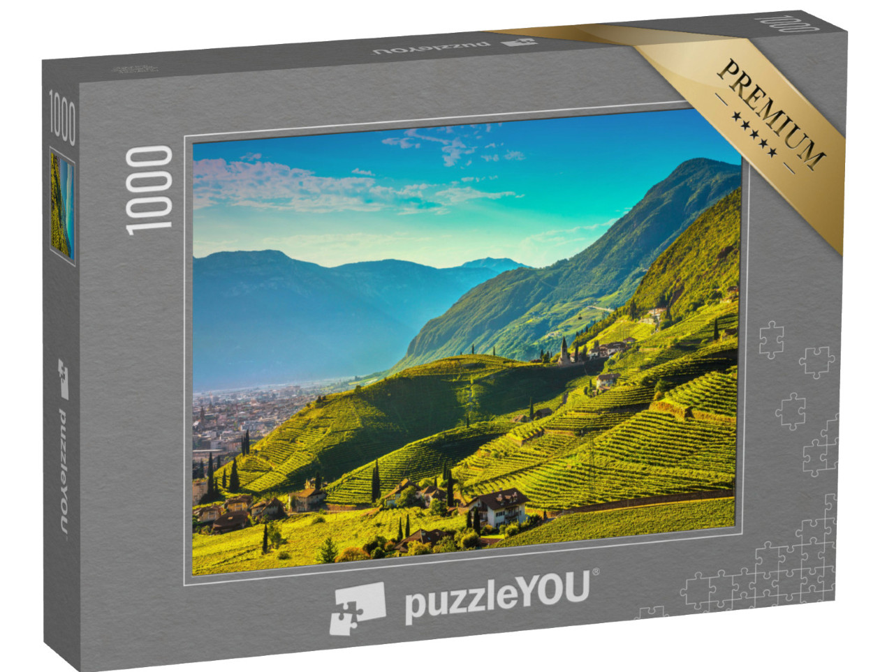 Puzzle 1000 Teile „Weinberge von Santa Maddalena, Südtirol“