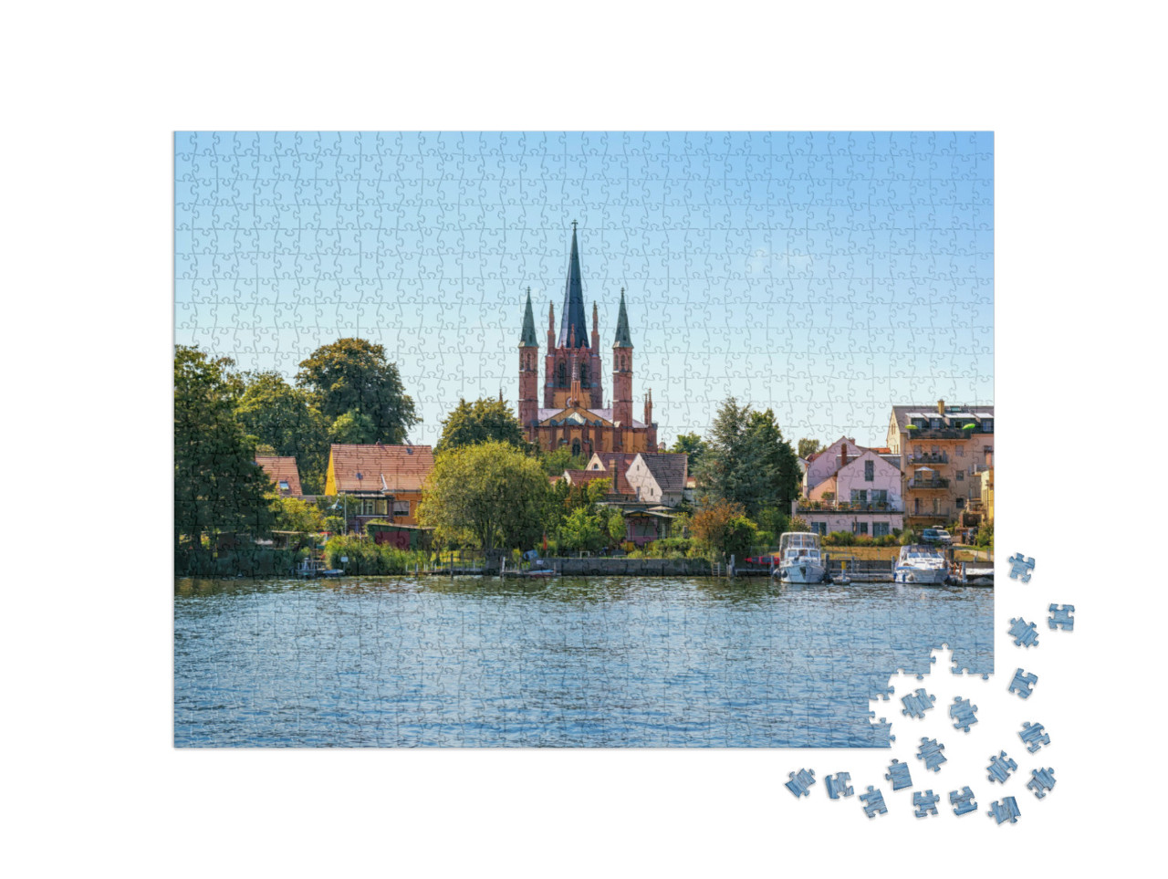 Puzzle 1000 Teile „Blick auf Werder an der Havel in Brandenburg, Deutschland“