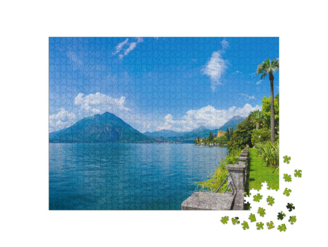 Puzzle 1000 Teile „Sonniges Panorama auf den Comer See“