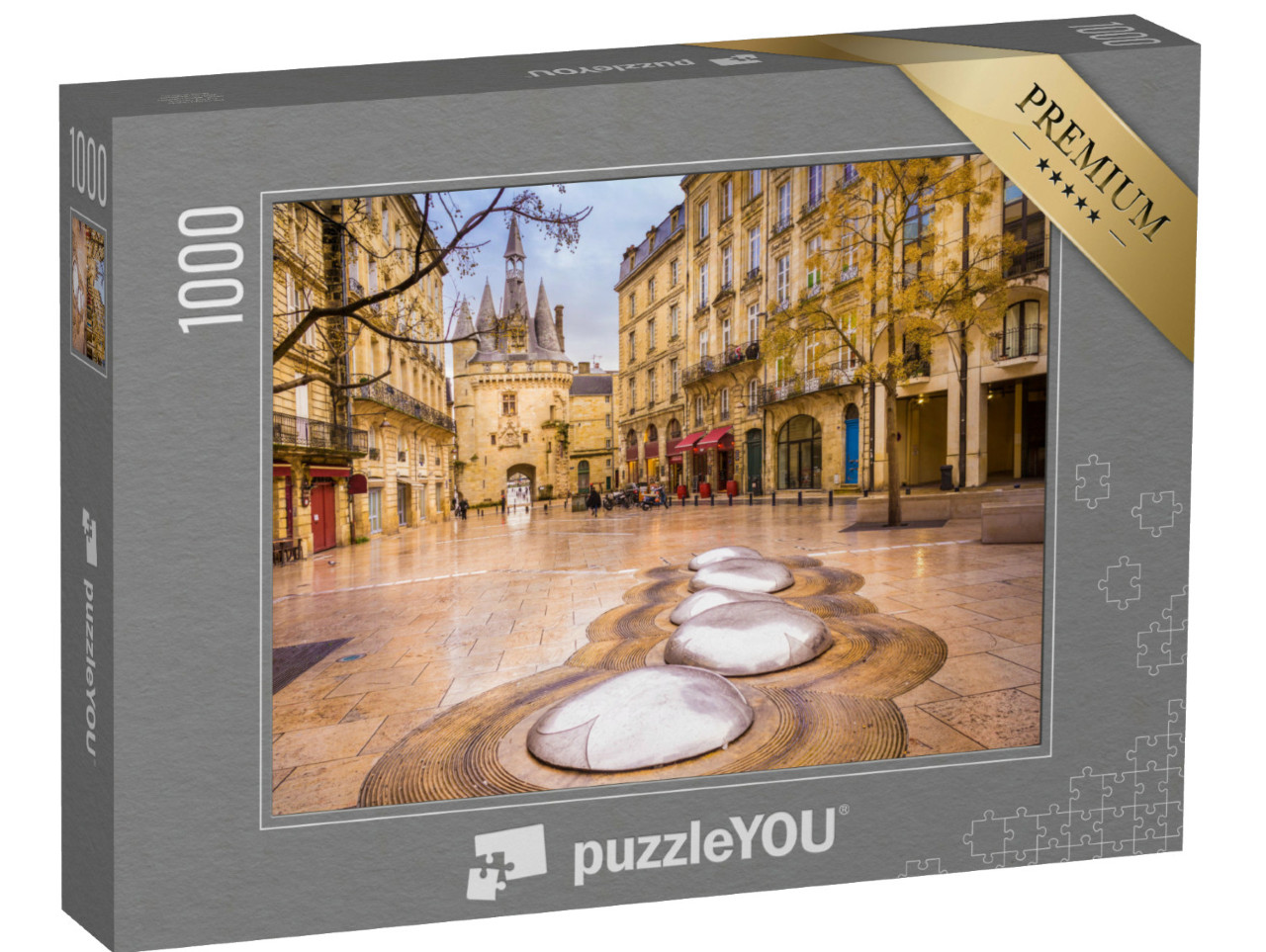 Puzzle 1000 Teile „Die Porte Cailhau oder Porte du Palais ist ein ehemaliges Stadttor der Stadt Bordeaux“