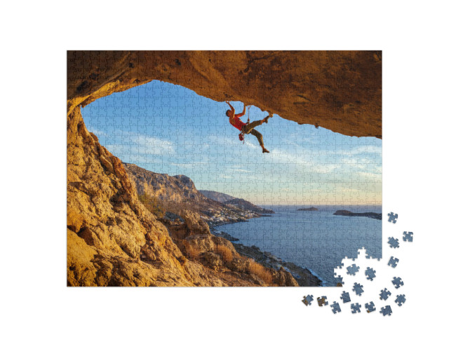 Puzzle 1000 Teile „Klettern am Überhang“