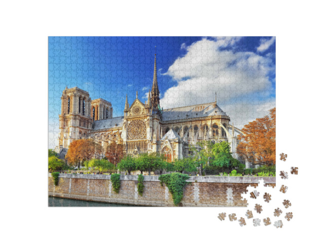 Puzzle 1000 Teile „Kathedrale Notre Dame Paris, Frankreich“