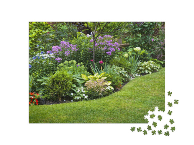 Puzzle 1000 Teile „Üppig angelegter Garten“