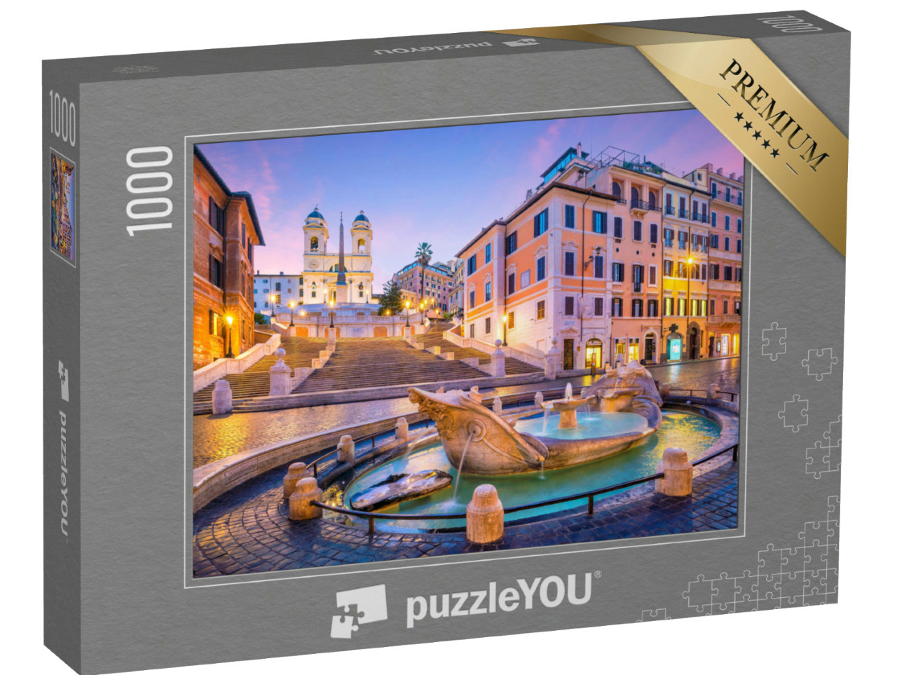 Puzzle 1000 Teile „Spanische Treppe am Morgen, Rom, Italien“