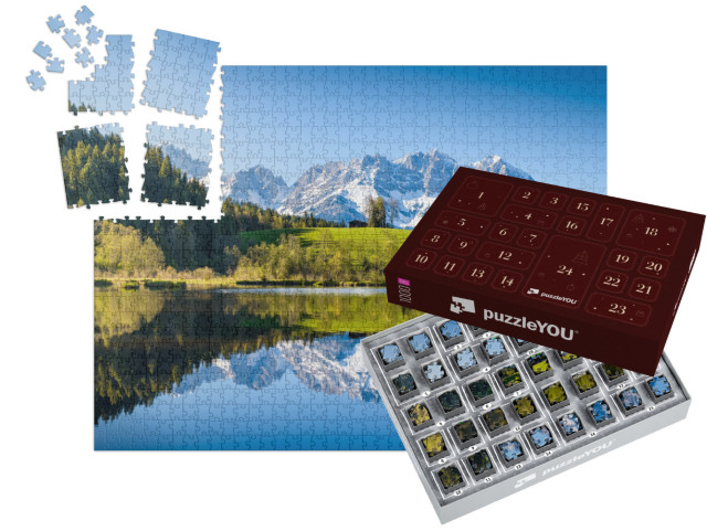 Puzzle-Adventskalender „Idyllische Alpenlandschaft“