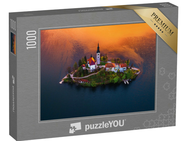 Puzzle 1000 Teile „Kirche der Himmelfahrt im Bled See, Slowenien“