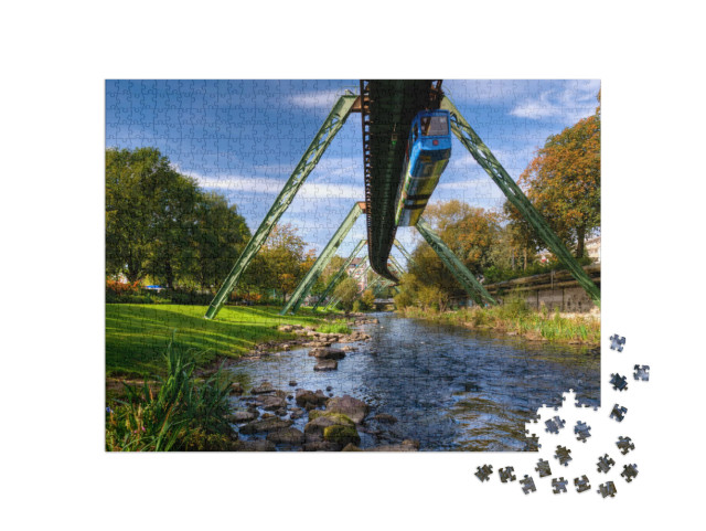 Puzzle 1000 Teile „Wuppertaler Schwebebahn“