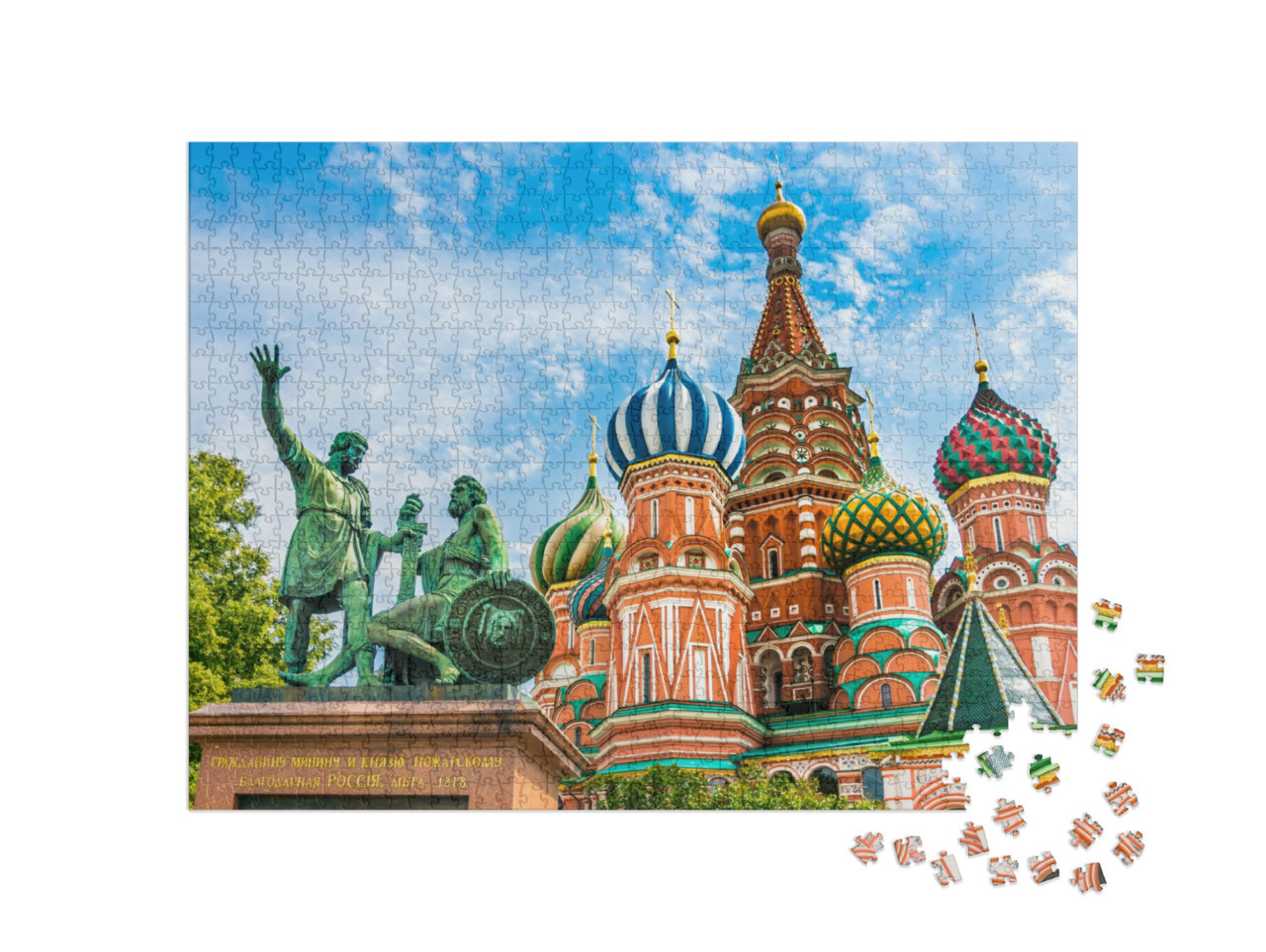 Puzzle 1000 Teile „Basilius-Kathedrale auf dem Roten Platz in Moskau, Russland“