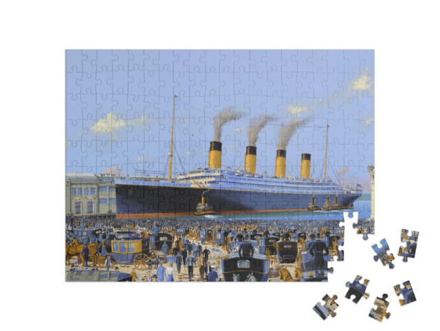 Puzzle 200 Teile „Titanic kommt an dem Chelsea Piers an“