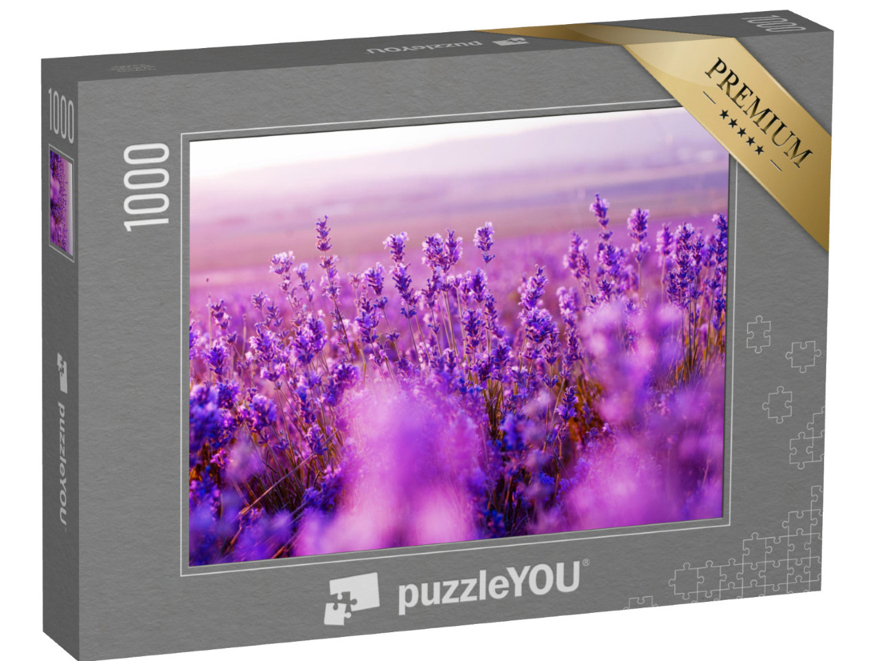 Puzzle 1000 Teile „Wunderschönes Lavendelfeld im Sommer“