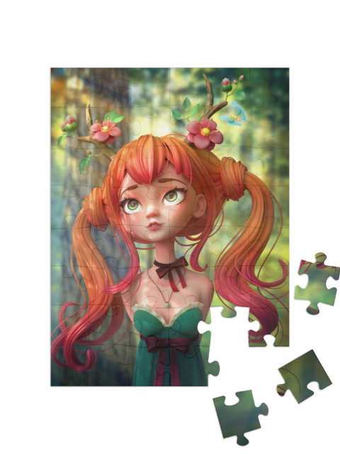 Puzzle 48 Teile „Eine kleine Waldfee“