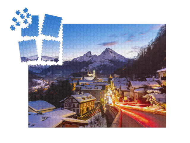 Puzzle „Berchtesgaden, im Hintergrund der Watzmann“ | SMART SORTED® 1000 Teile