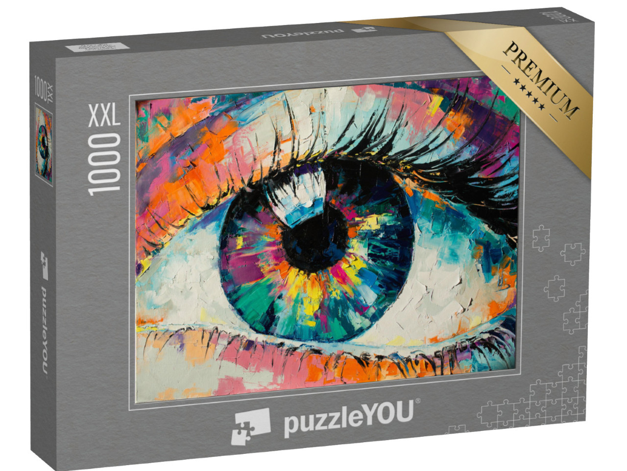 Puzzle 1000 Teile XXL „Konzeptuelles abstraktes Bild des Auges, Ölgemälde“