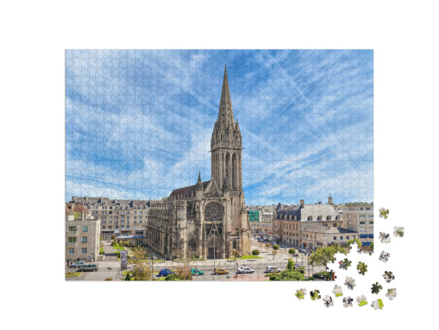 Puzzle 1000 Teile „Kirche Saint-Pierre in Caen, Normandie, Frankreich“