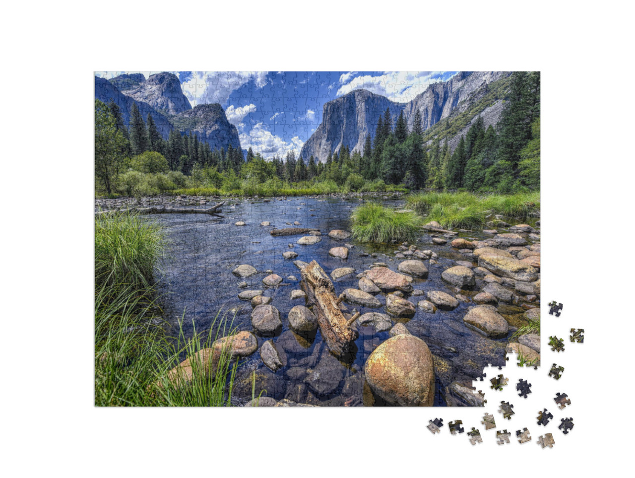 Puzzle 1000 Teile „Hochgebirgssee-Talweg  “
