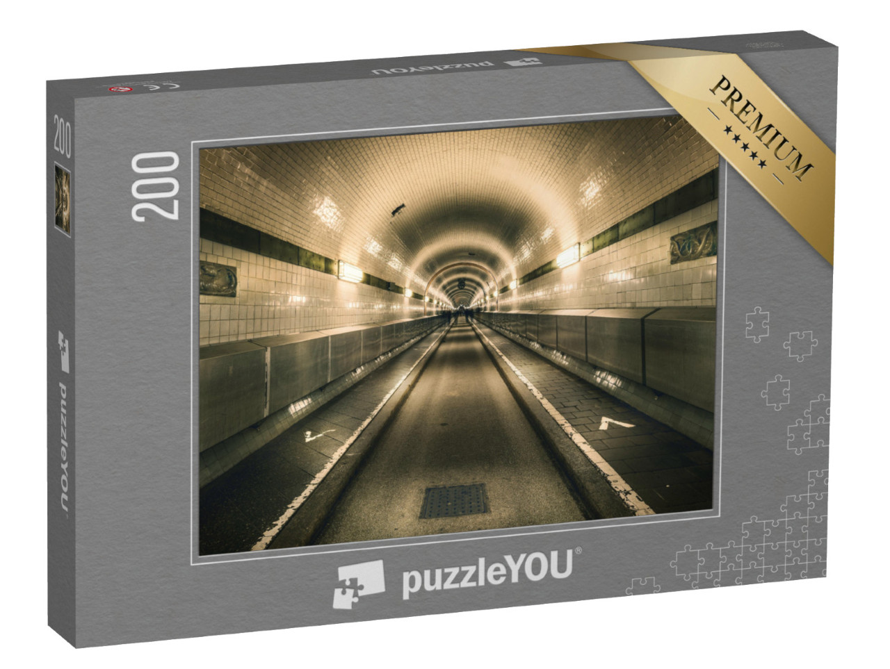 Puzzle 200 Teile „Alter Elbtunnel, Hamburg, Deutschland“