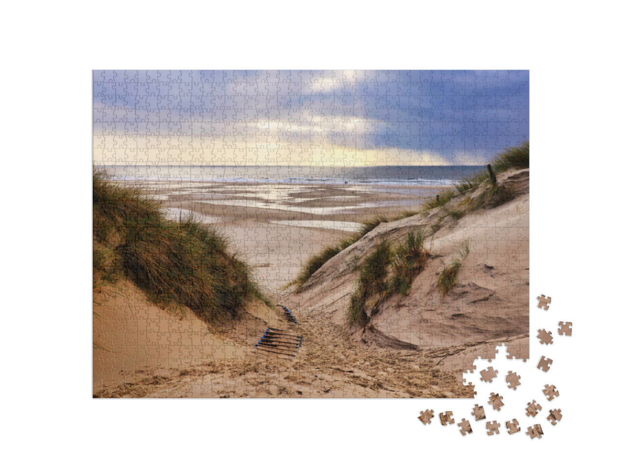 Puzzle 1000 Teile „Wunderschöne Dünen am Strand von Amrum, Deutschland“