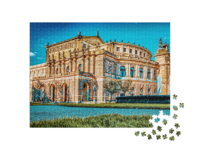 Puzzle 1000 Teile „Semperoper, Opernhaus der Sächsischen Staatsoper Dresden“