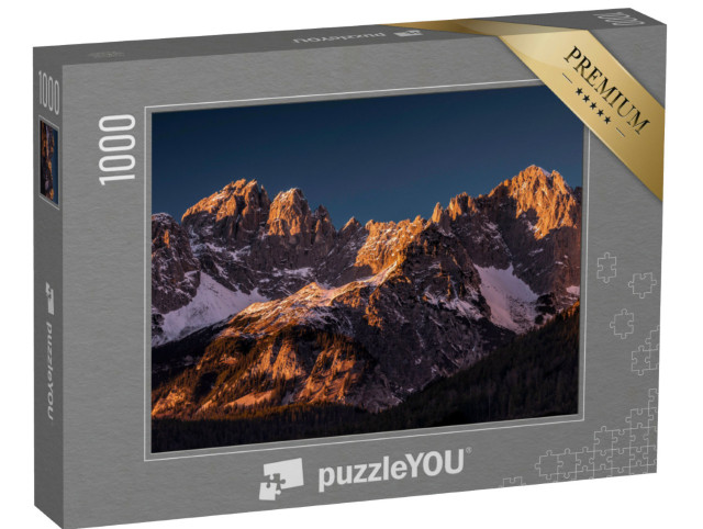 Puzzle 1000 Teile „Wilder Kaiser bei Sonnenuntergang, Österreich“