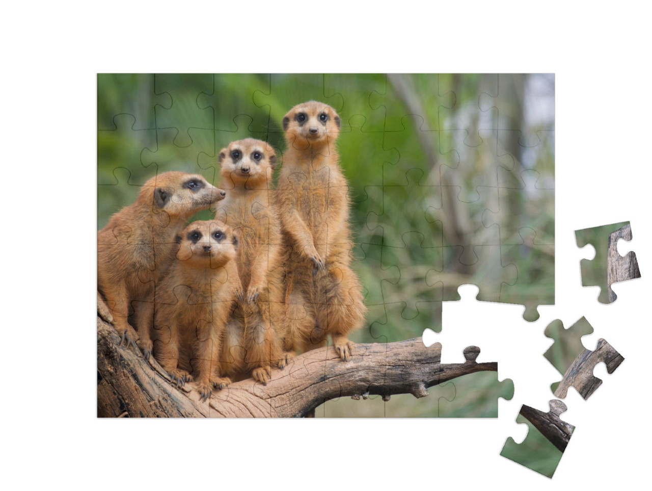 Puzzle 48 Teile „Familie der Erdmännchen“
