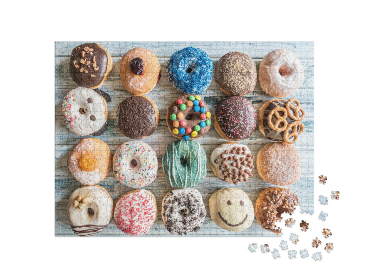 Puzzle 1000 Teile „Köstliche bunte Donuts“