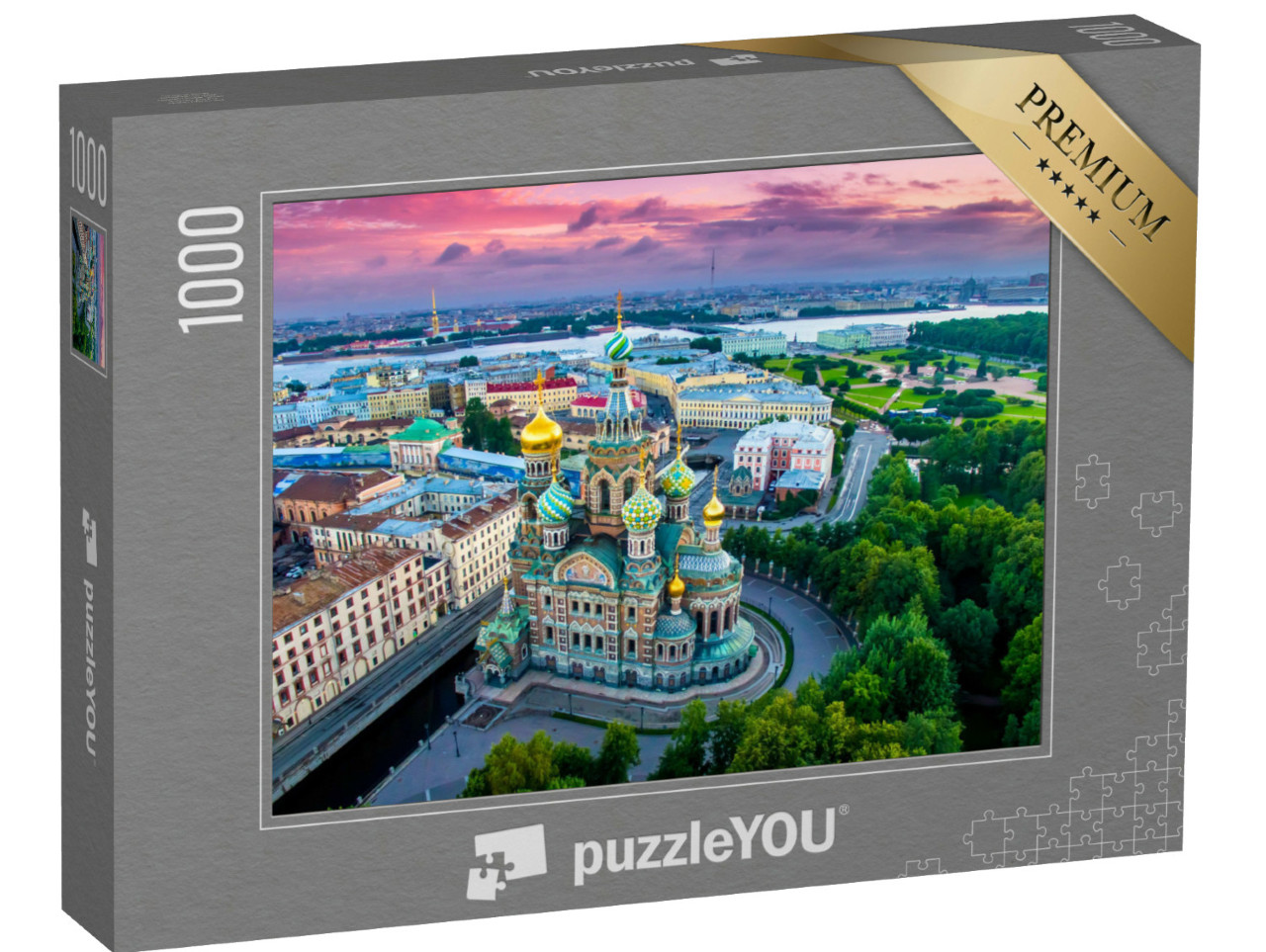 Puzzle 1000 Teile „Panorama von St. Petersburg bei Sonnenuntergang, Russland“