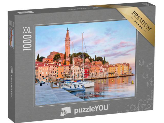 Puzzle 1000 Teile XXL „Mittelalterliche Stadt Rovinj an der Adria, Kroatien“