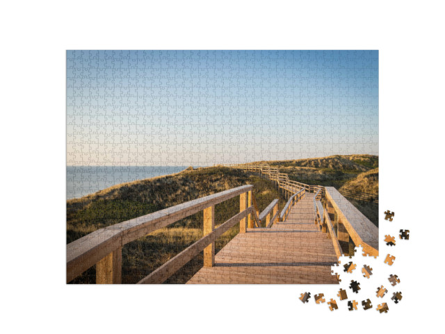 Puzzle 1000 Teile „Strandtreppen-Wanderweg auf der Insel Sylt“