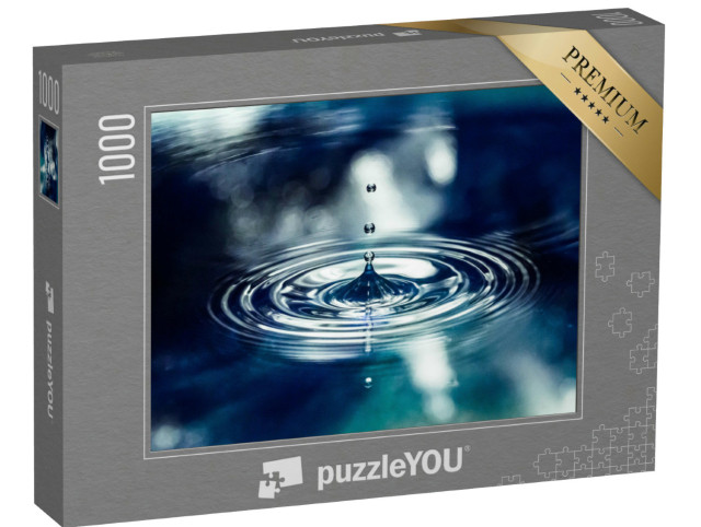 Puzzle 1000 Teile „Blauer Wassertropfen spritzt hoch “