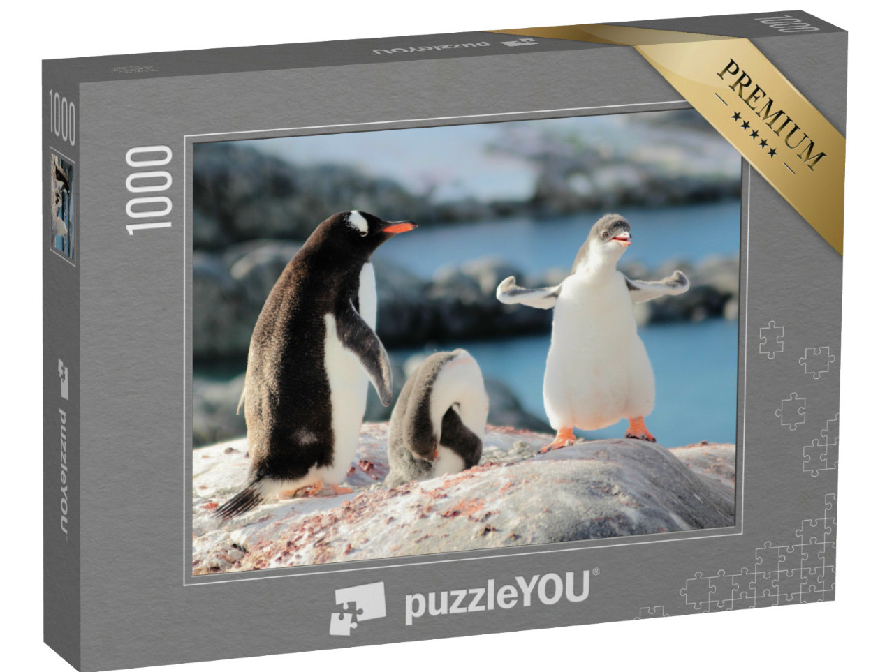 Puzzle 1000 Teile „Wer ist der stärkste Pinguin?“