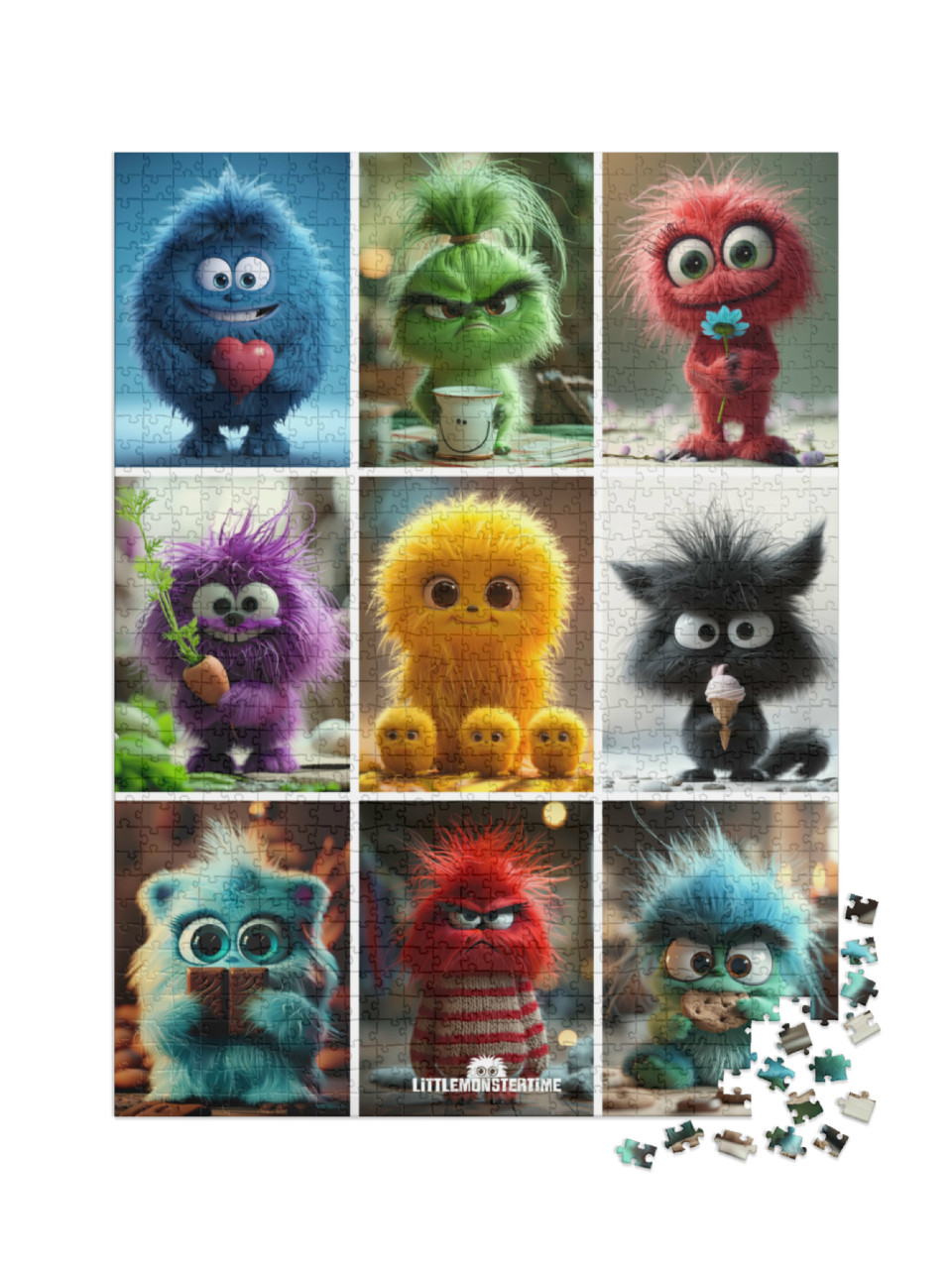 Puzzle 1000 Teile XXL „LITTLEMONSTERTIME: Collage“